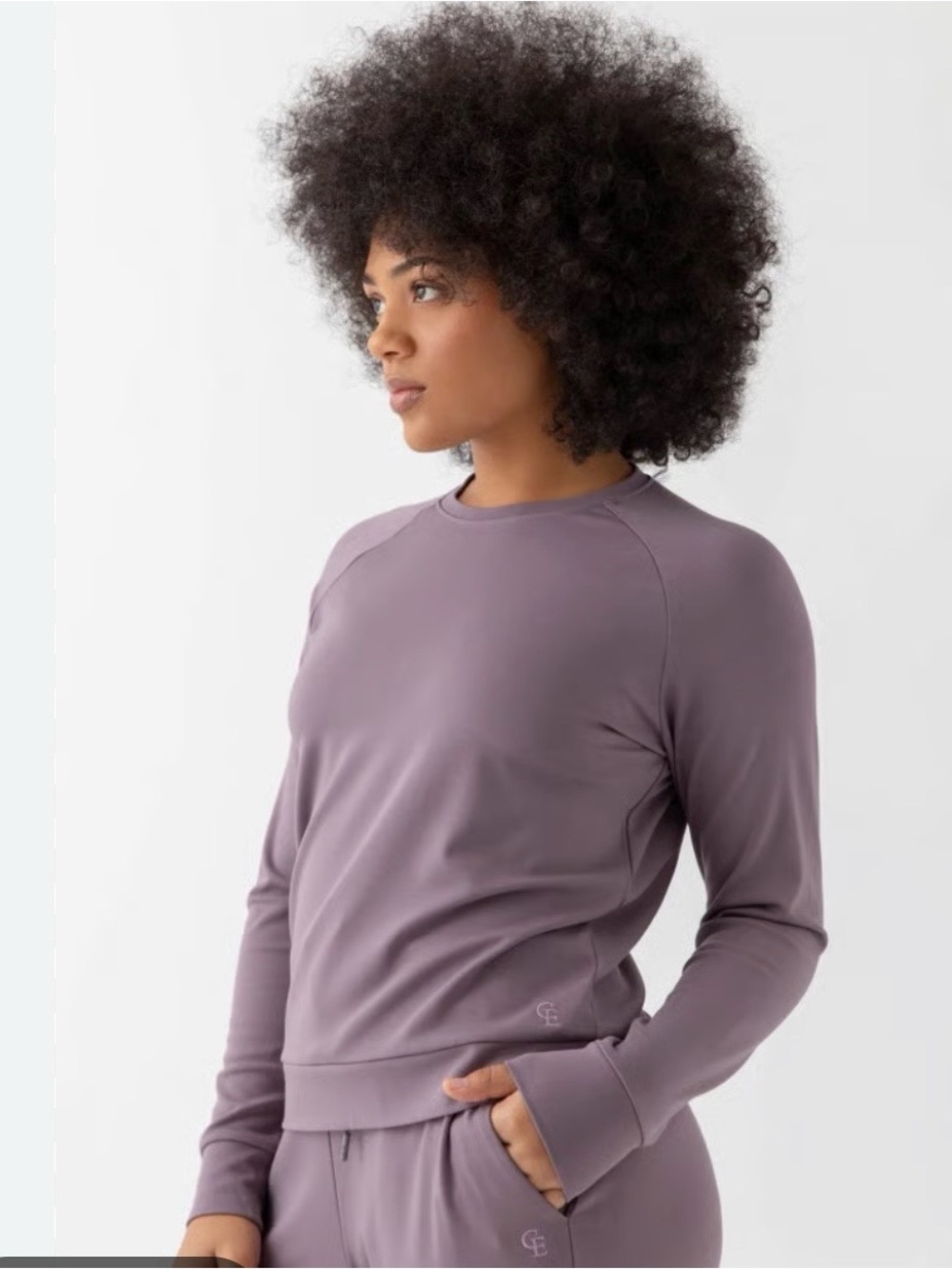 Cozy Earth Bamboo Ultra Soft Crew Pullover size small Lavender Purple